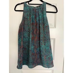 Mango Casual Sleeveless Blouse Size M (US 6/UK 10) – Multicolor Snake Print Tank